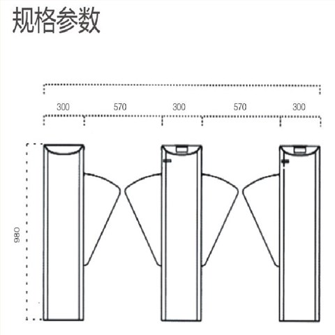 桥式圆弧翼闸（SKD-YZ02)